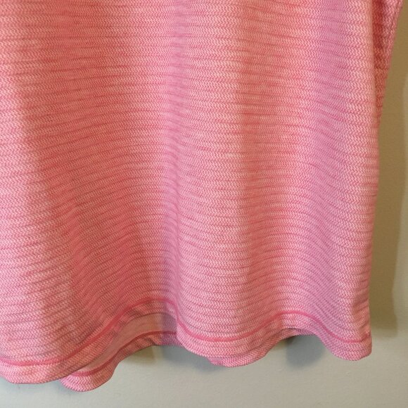 2 Cotton Candy Pink Horizontal Herringbone Print Tank Tops - Picture 8 of 15